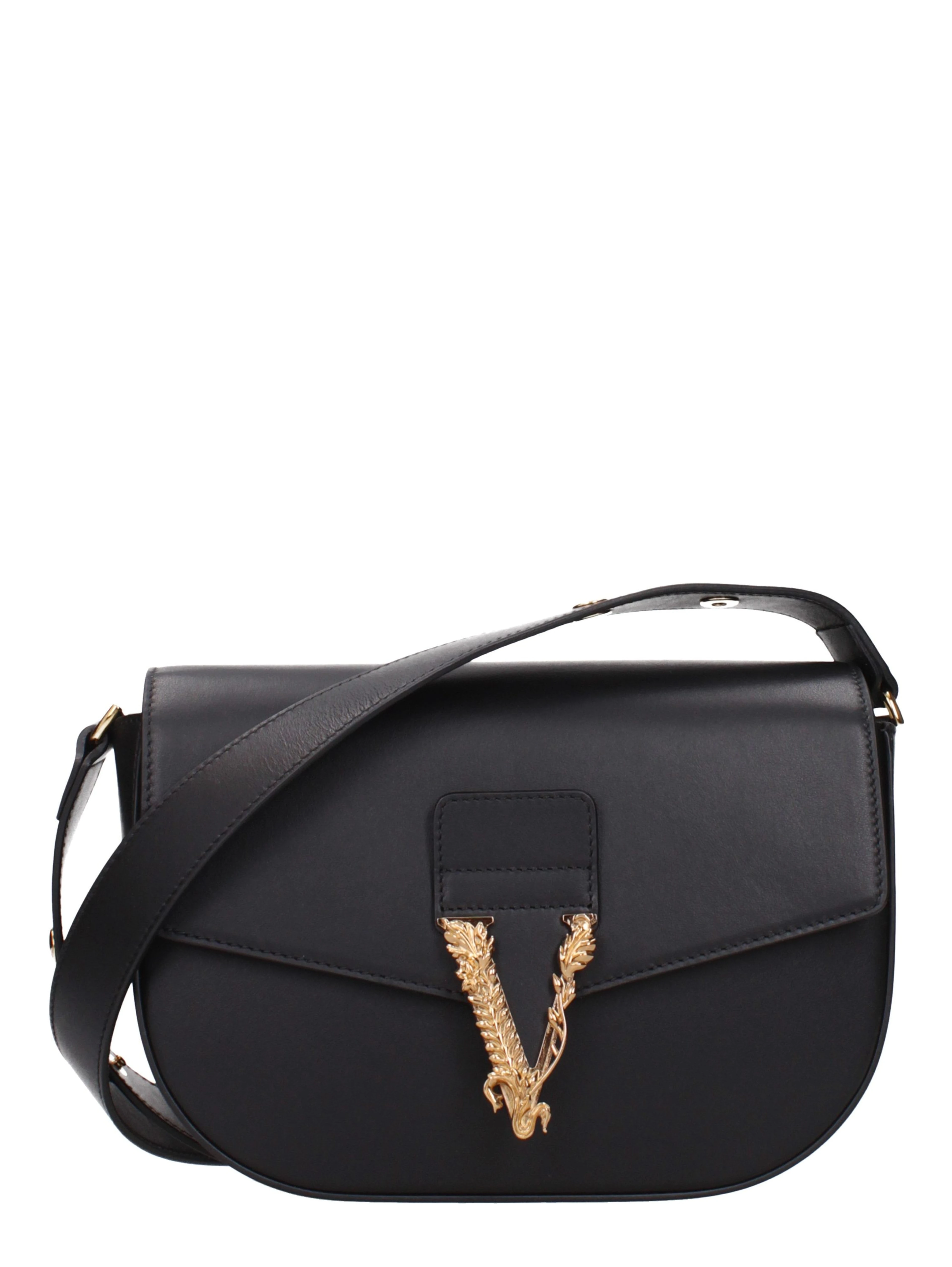 Black Leather Crossbody Bag