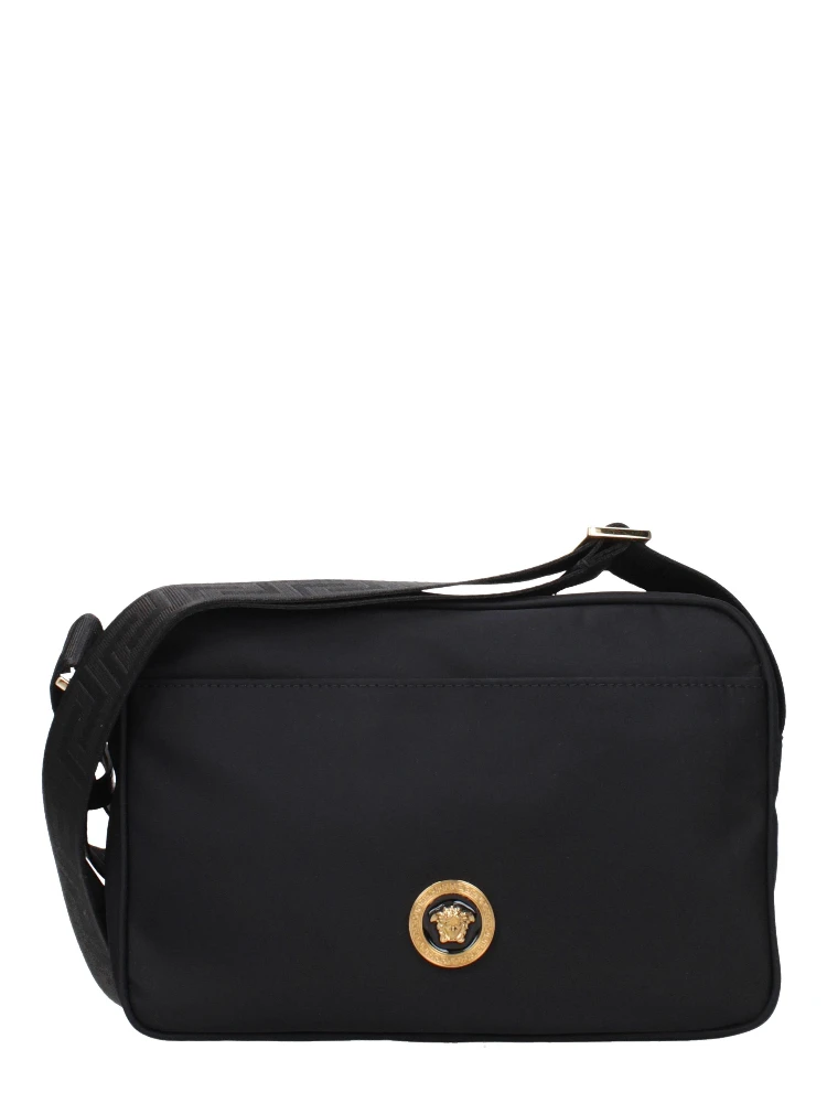 Black Fabric Crossbody Bag