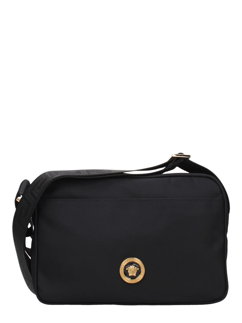 Black Fabric Crossbody Bag