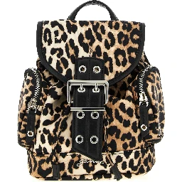 Brown Recycled Polyamide Backpack