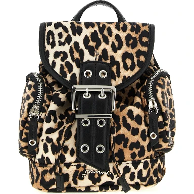 Brown Recycled Polyamide Backpack