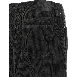 Black Cotton Midi Skirt