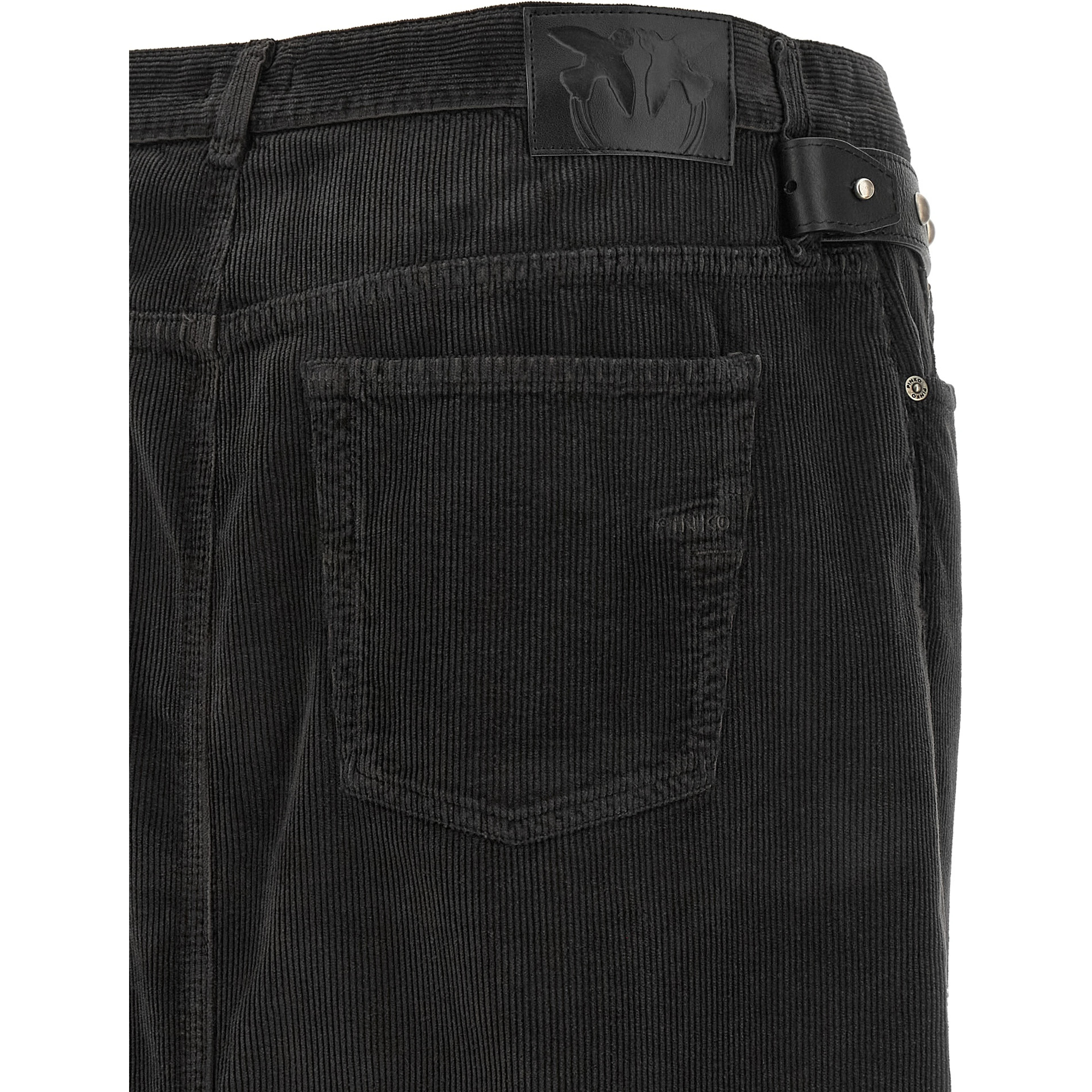Black Cotton Midi Skirt