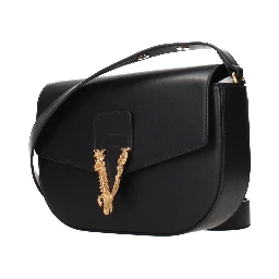 Black Leather Crossbody Bag