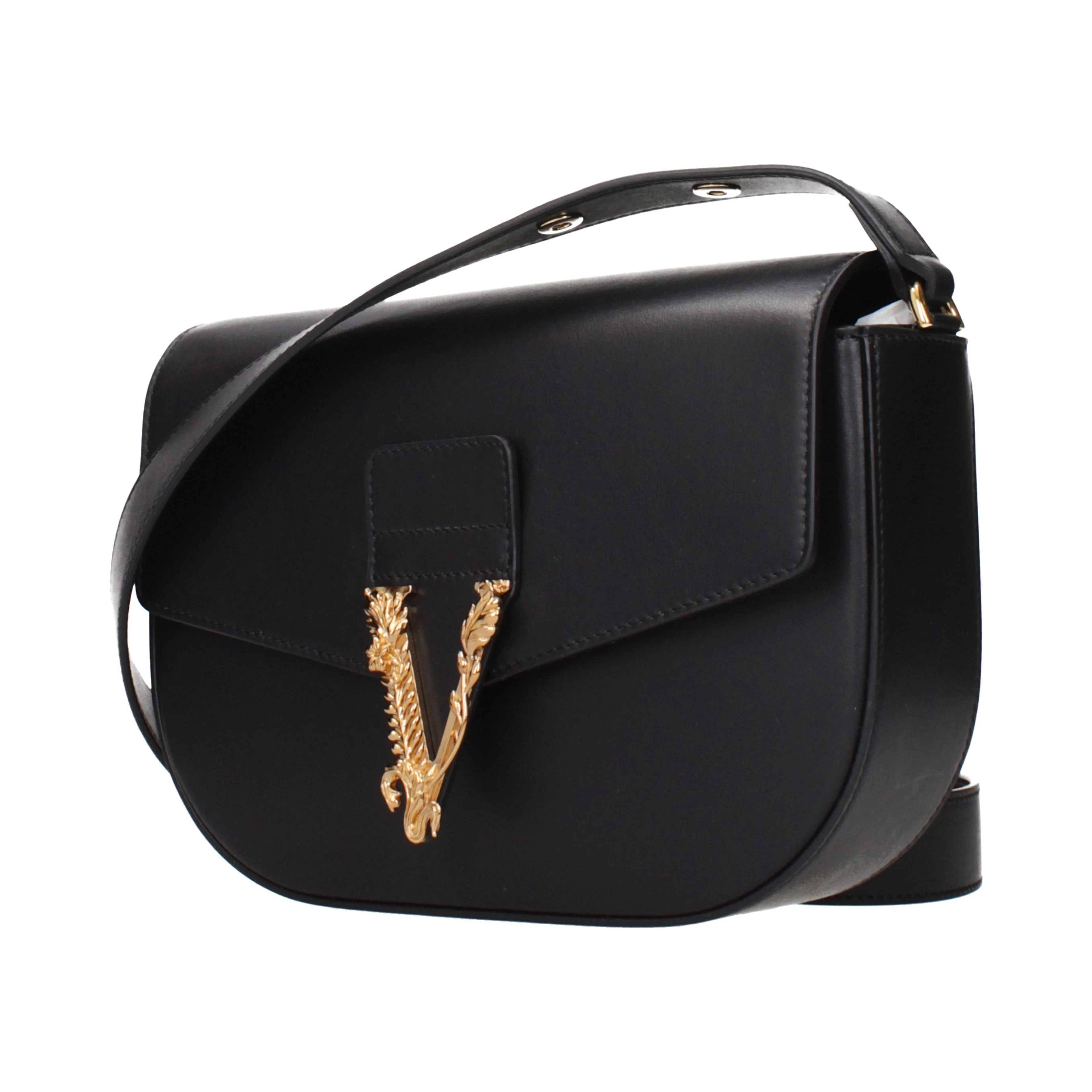 Black Leather Crossbody Bag