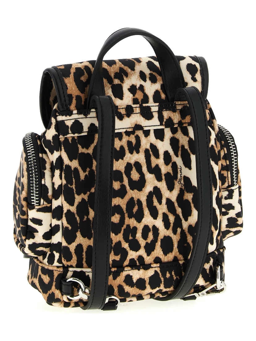 Brown Recycled Polyamide Backpack