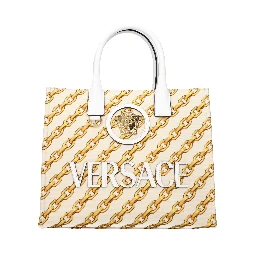 Beige Fabric Handbag