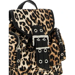 Brown Recycled Polyamide Backpack