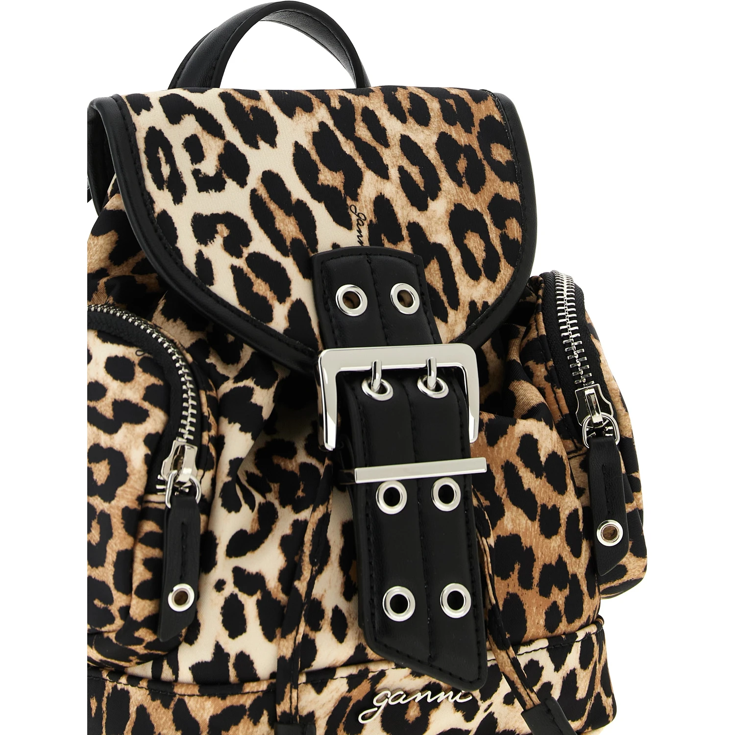Brown Recycled Polyamide Backpack