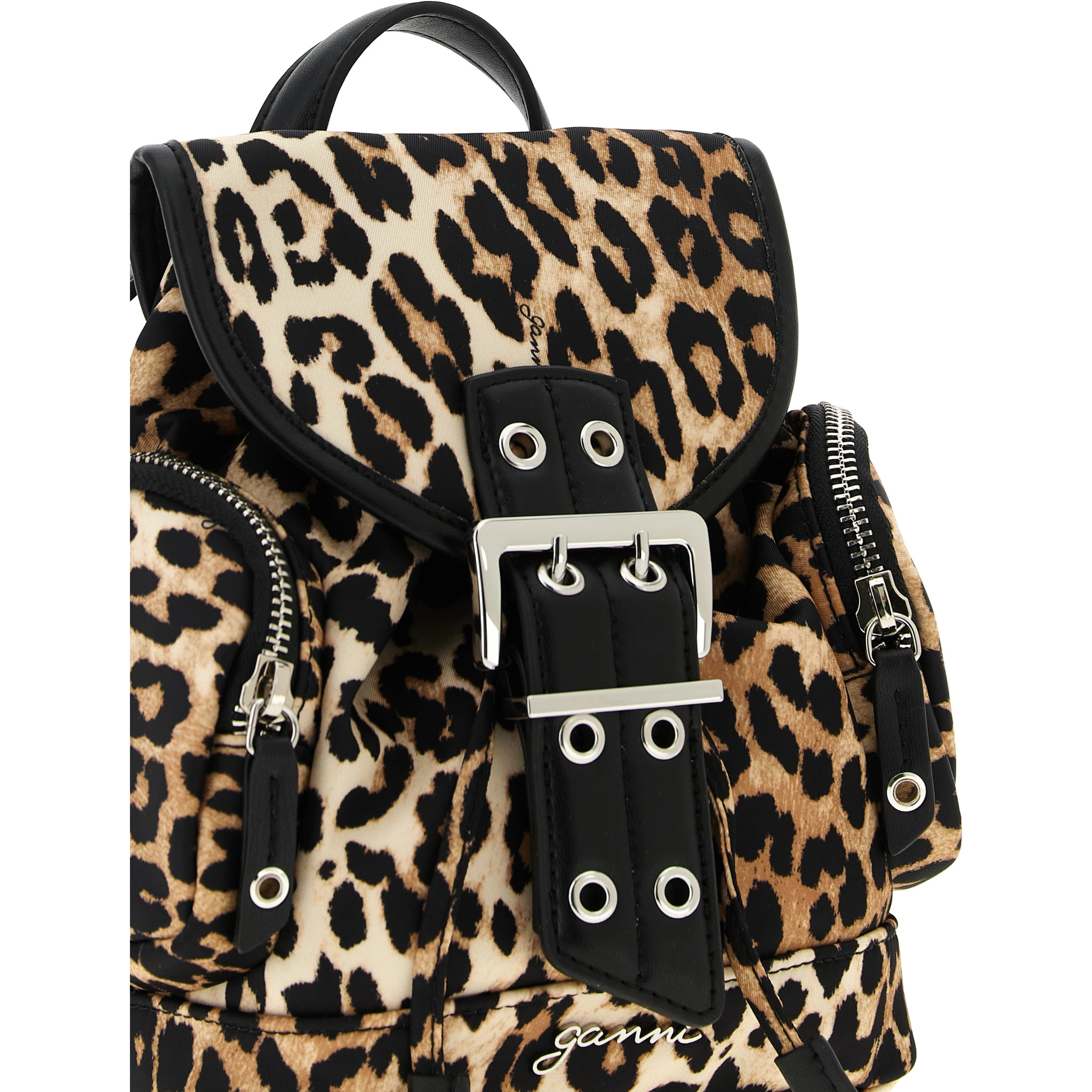 Brown Recycled Polyamide Backpack