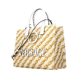Beige Fabric Handbag