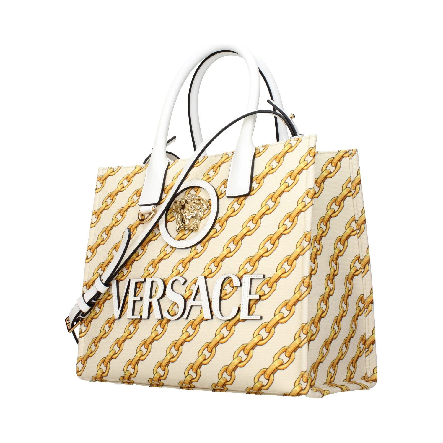 Beige Fabric Handbag