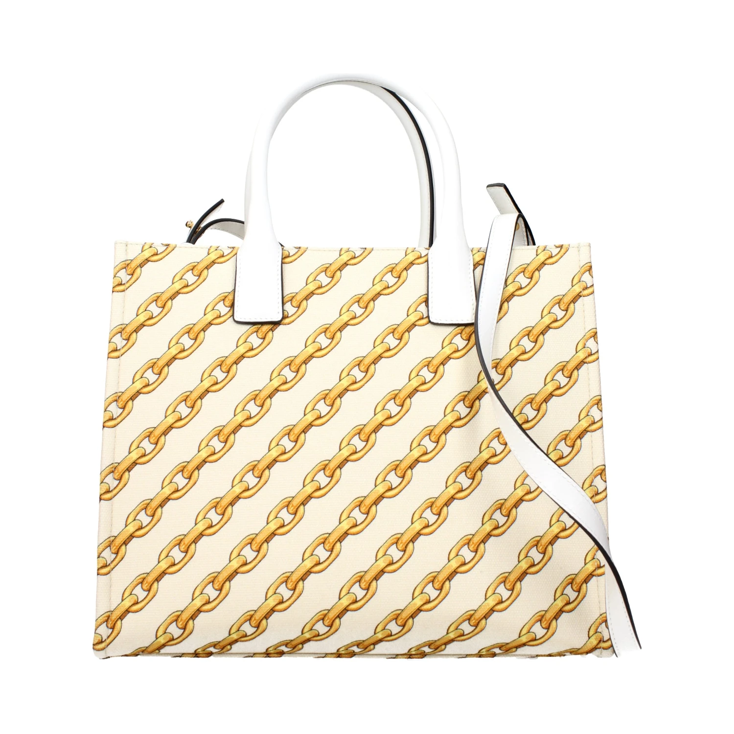 Beige Fabric Handbag