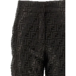 Brown Cotton Athletic Pants