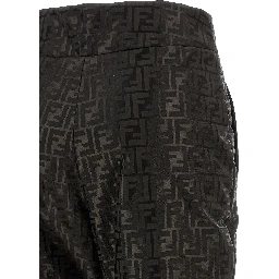 Brown Cotton Athletic Pants