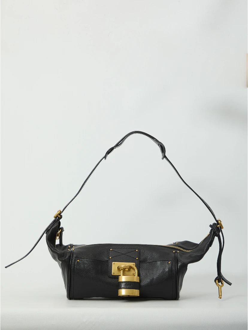 Grained leather Paddington crossbody bag