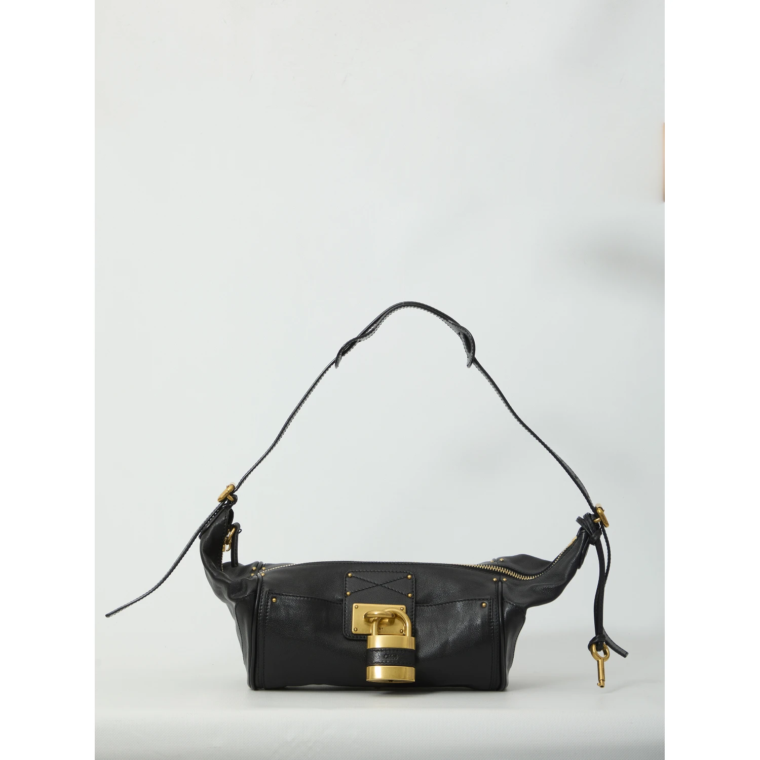 Grained leather Paddington crossbody bag