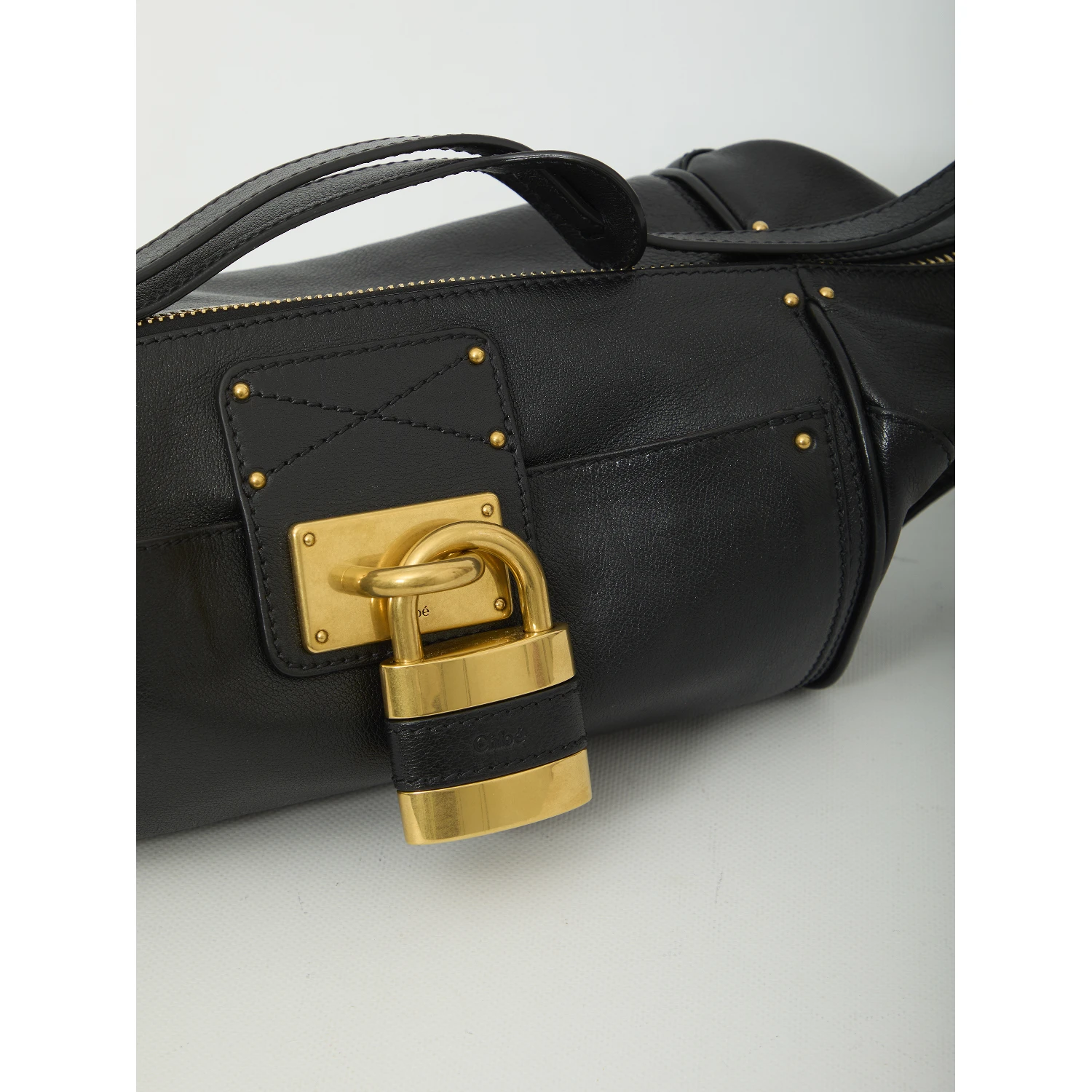 Grained leather Paddington crossbody bag