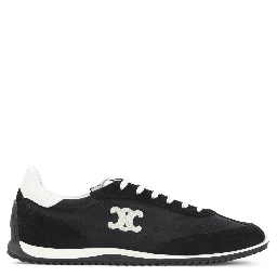 Celine Low Lace-up Sneakers With Triomphe