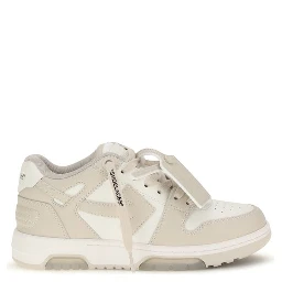 Beige Calf Leather Bos Taurus Low Top Sneakers