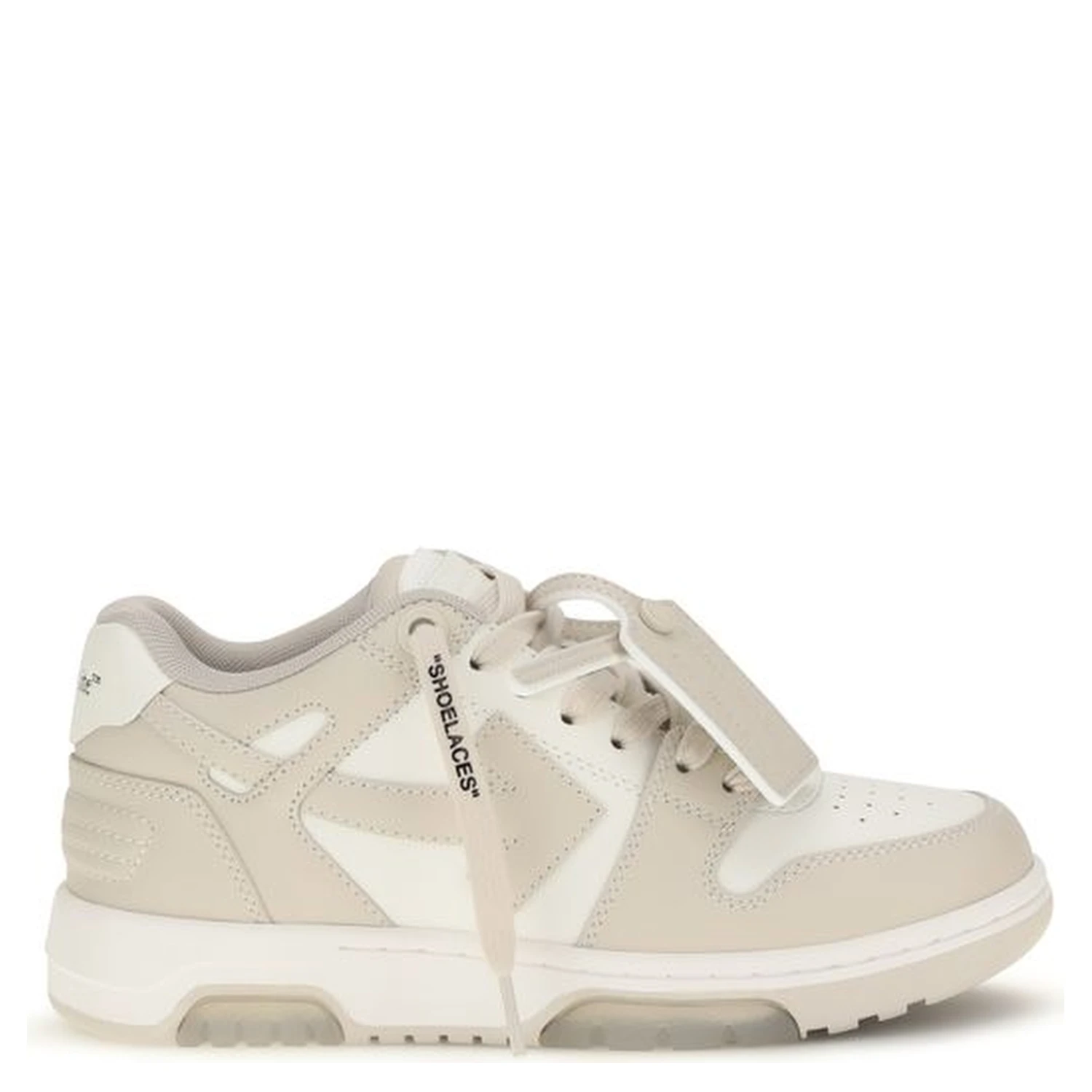 Beige Calf Leather Bos Taurus Low Top Sneakers