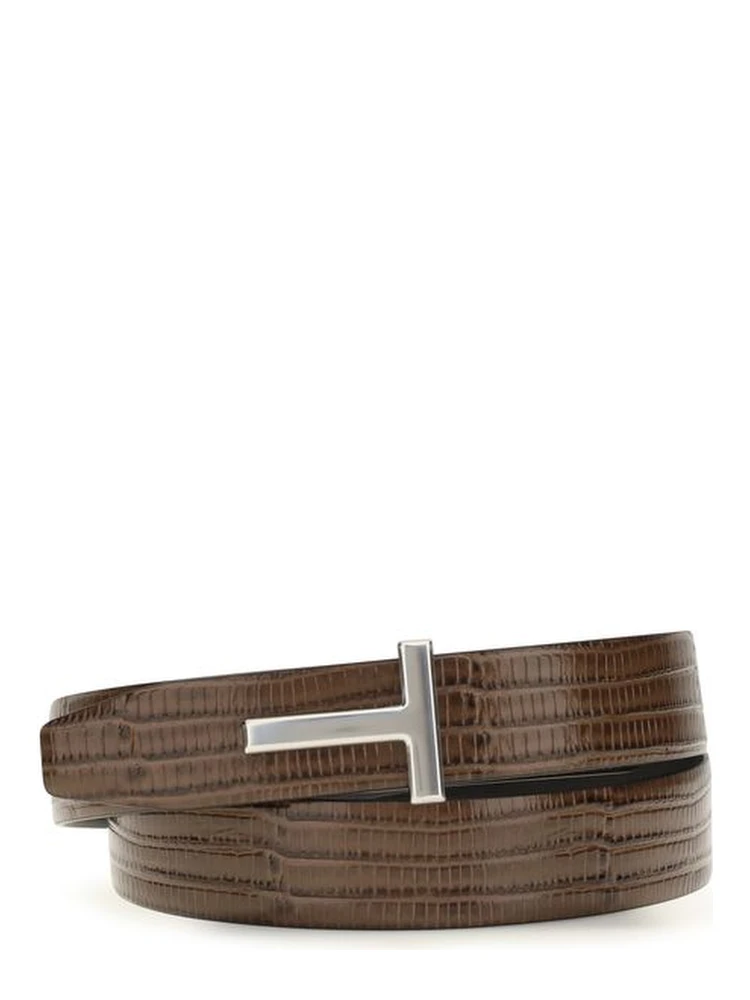 Brown Calf Leather Bos Taurus Belt