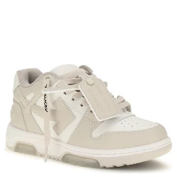 Beige Calf Leather Bos Taurus Low Top Sneakers