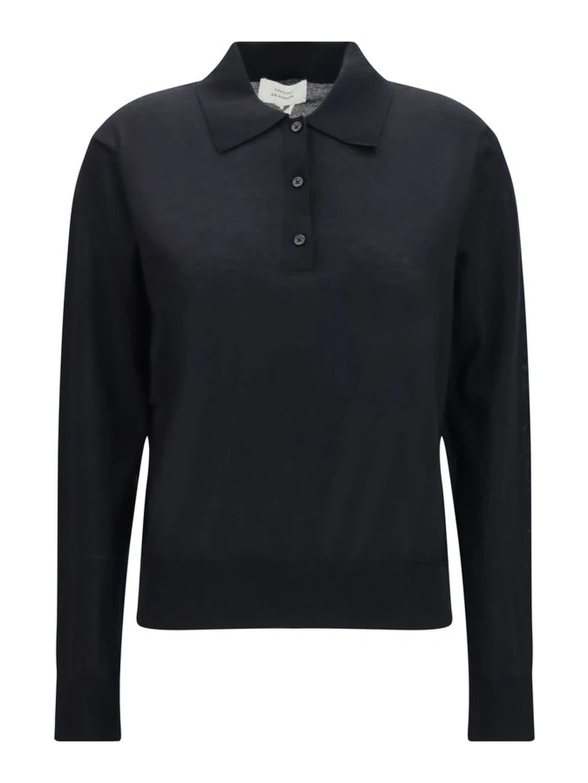 Black Cashmere Polo Shirt