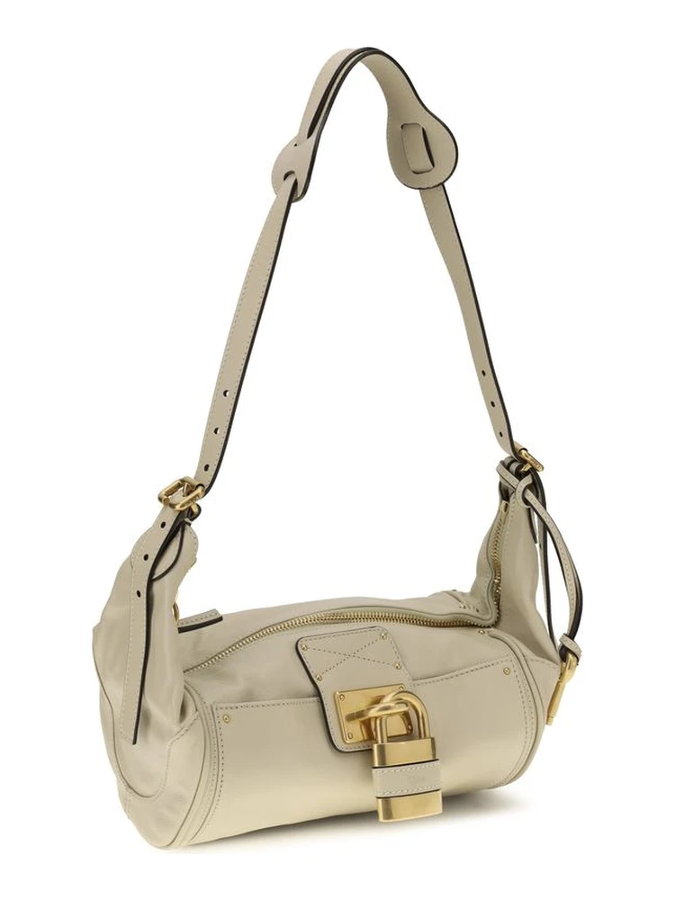Beige Calf Leather Bos Taurus Shoulder Bag alternative