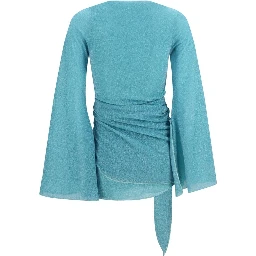 Blue Polyamide Cocktail Dress