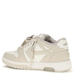 Beige Calf Leather Bos Taurus Low Top Sneakers