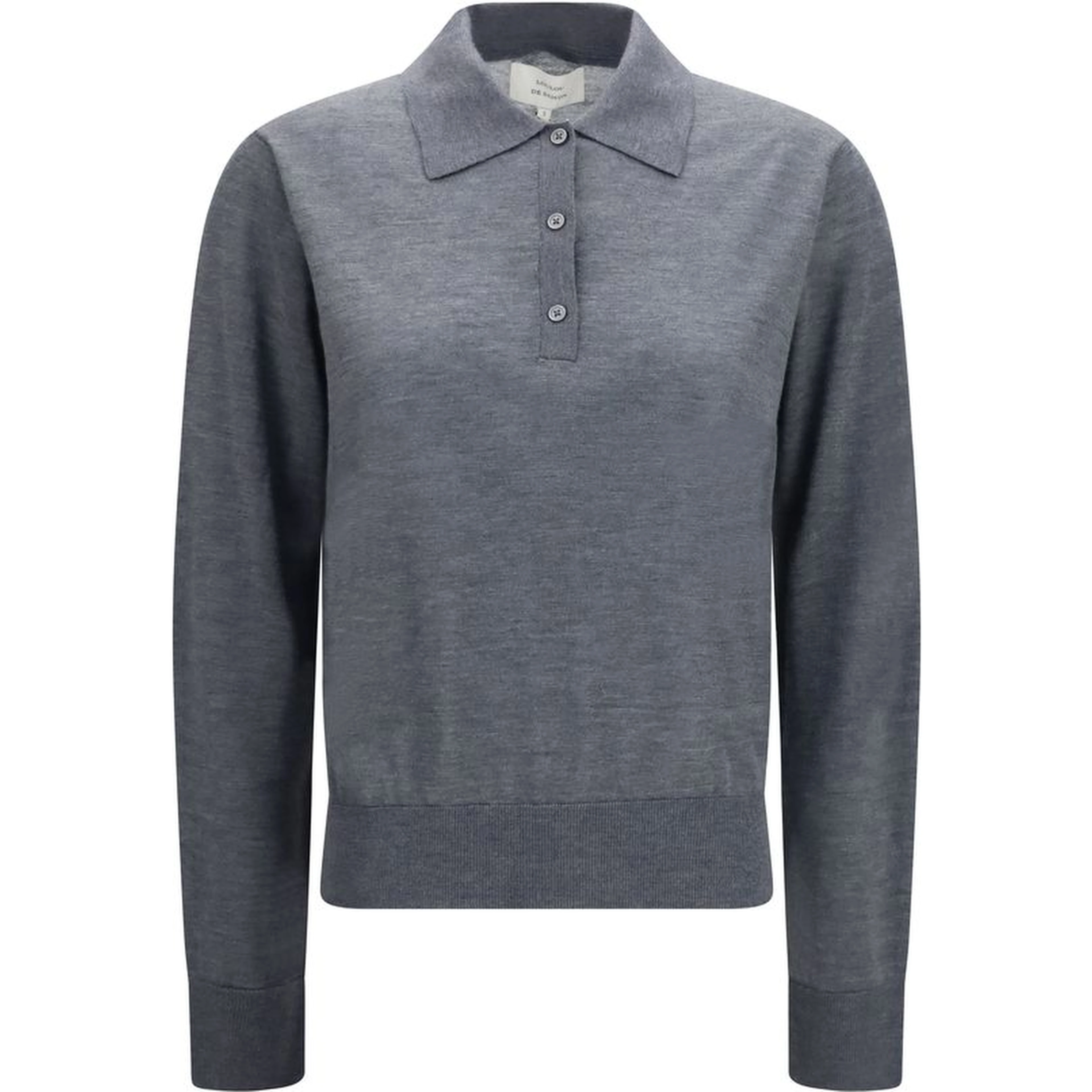 Gray Cashmere Polo Shirt