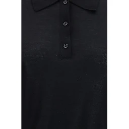 Black Cashmere Polo Shirt