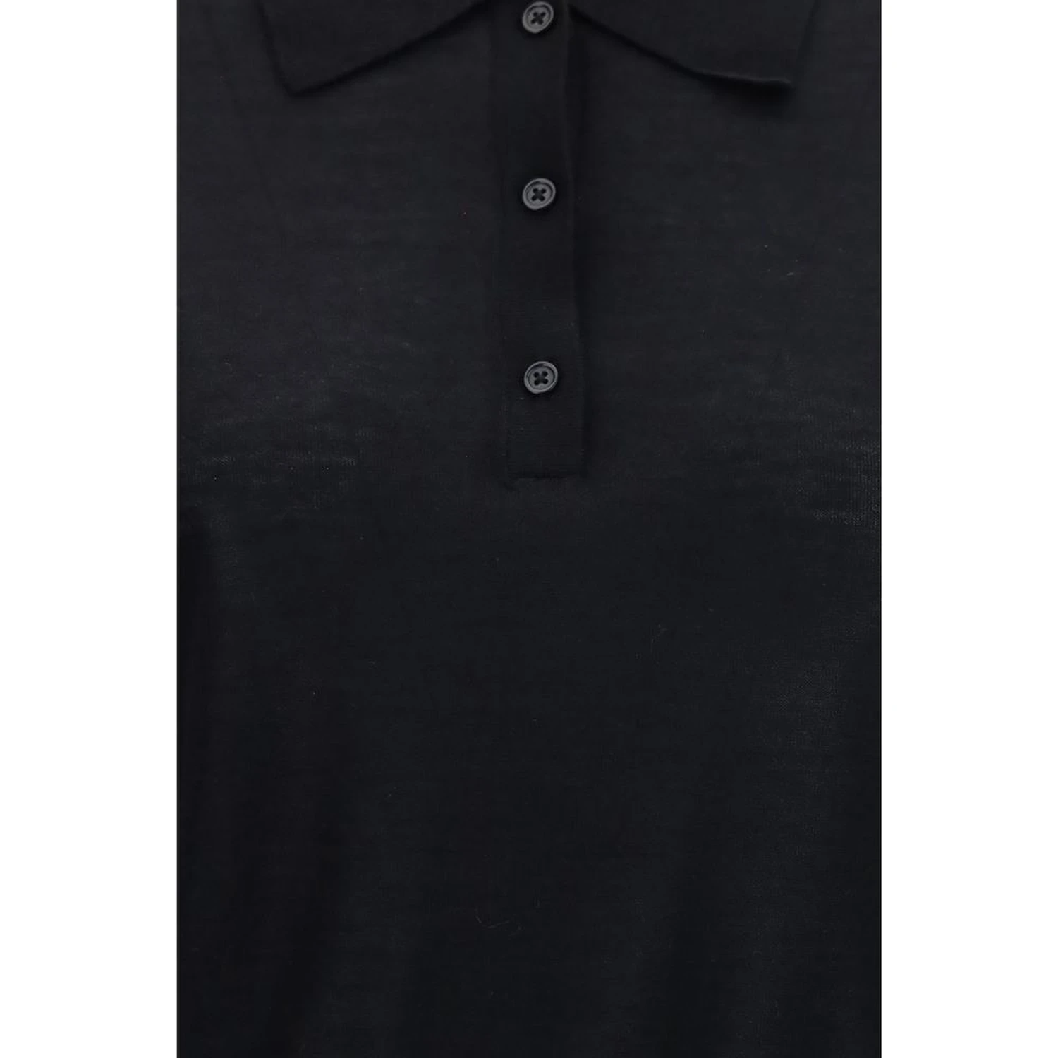 Black Cashmere Polo Shirt