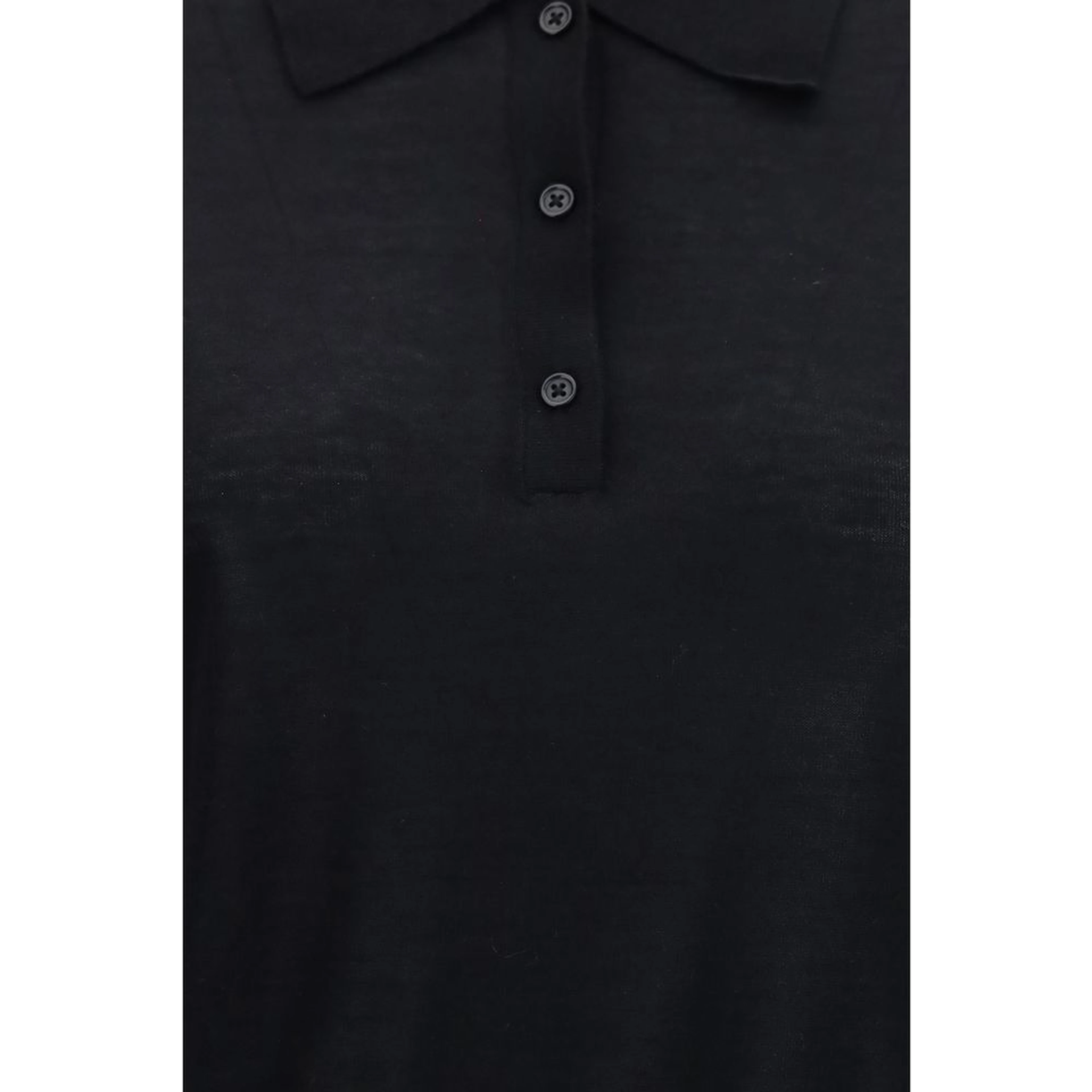 Black Cashmere Polo Shirt