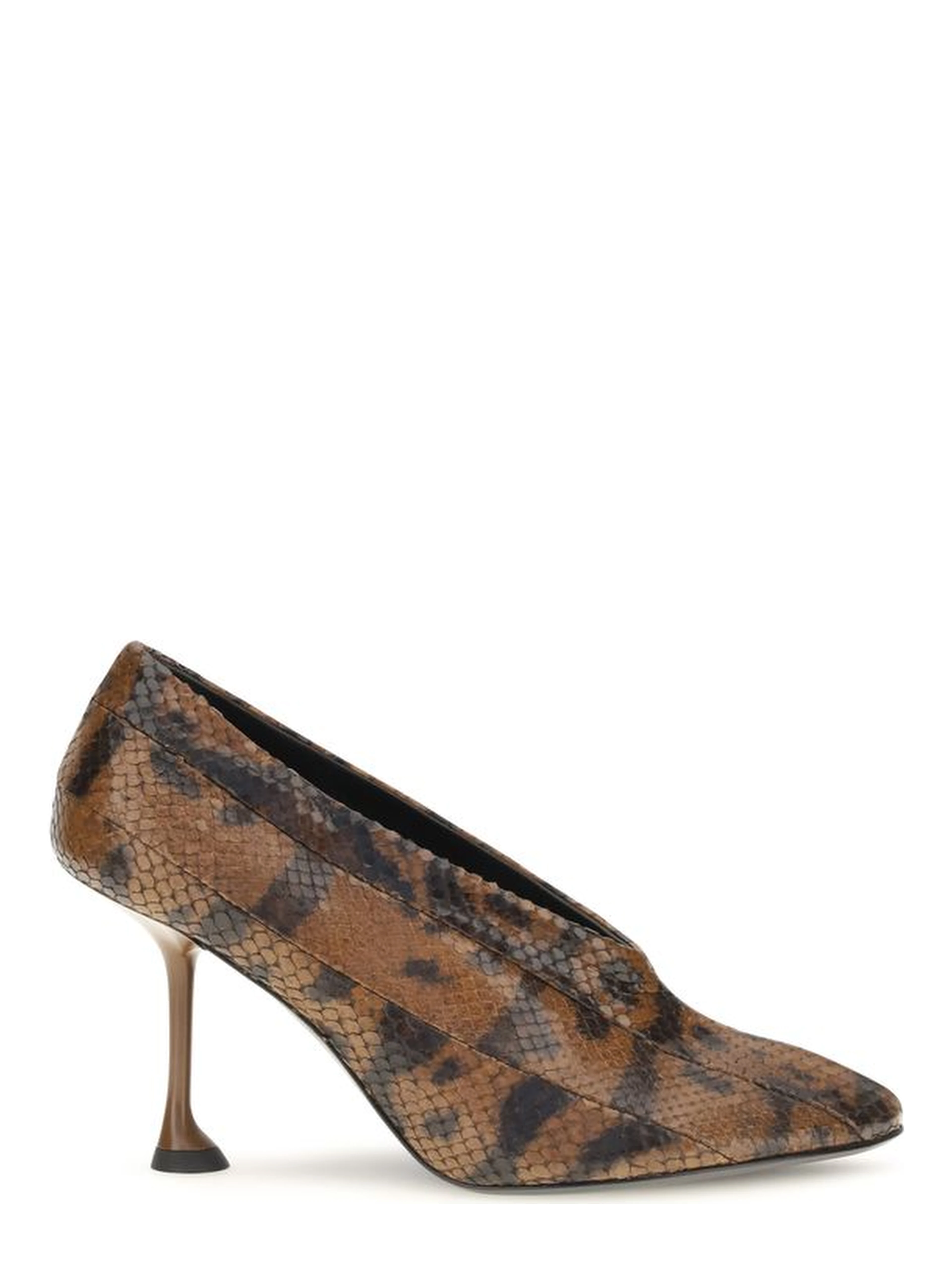 Brown Calf Leather Bos Taurus High Heel Pumps