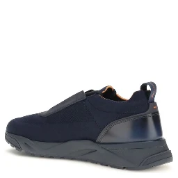 Blue Fabric Athletic Sneakers