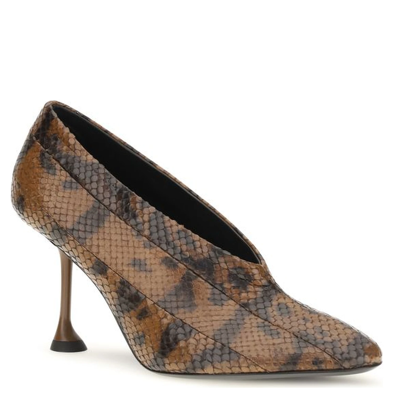 Brown Calf Leather Bos Taurus High Heel Pumps