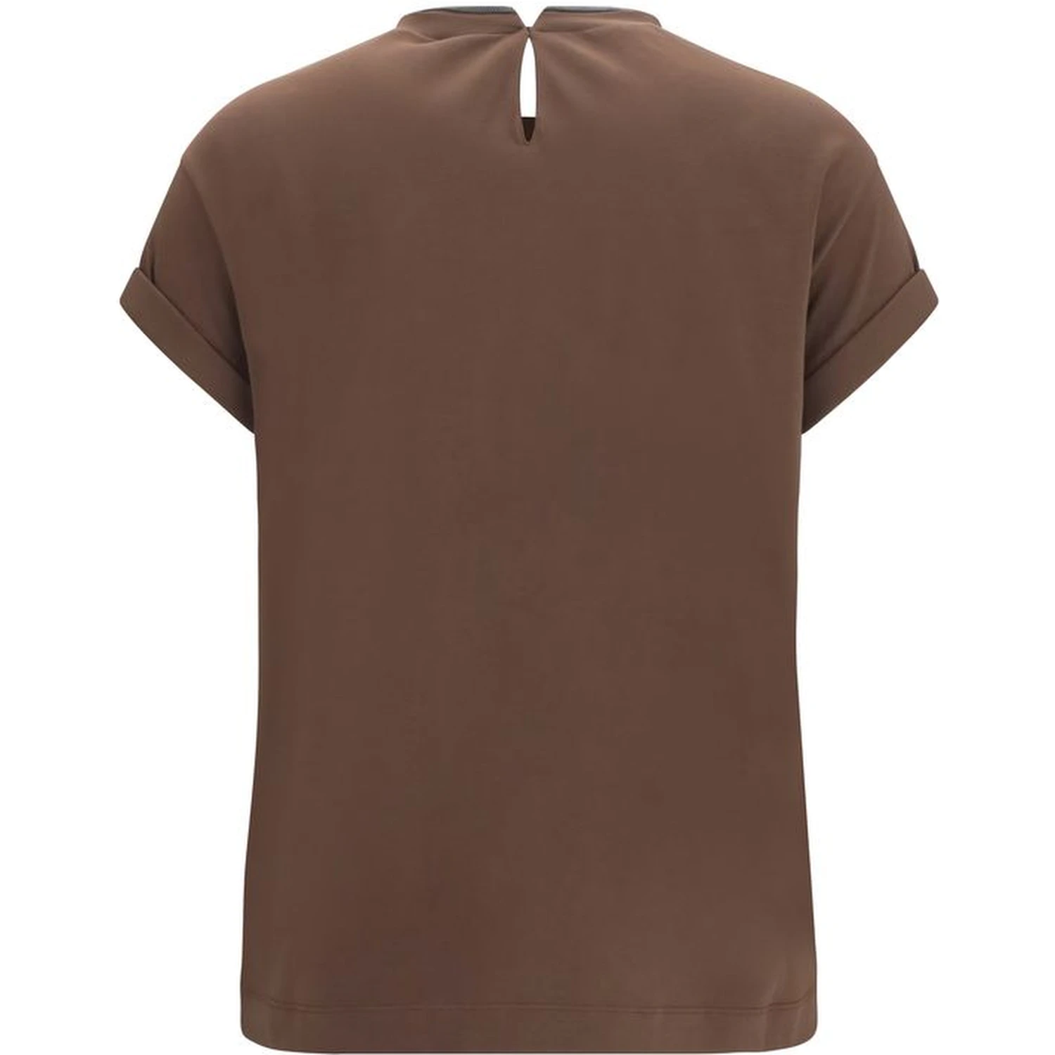 Brown Elastane T-Shirt
