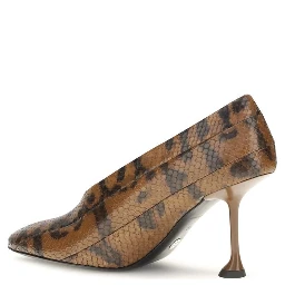 Brown Calf Leather Bos Taurus High Heel Pumps