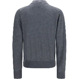 Gray Cashmere Polo Shirt