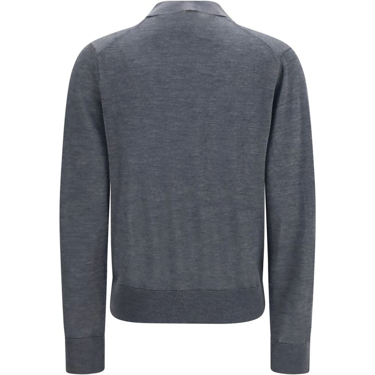 Gray Cashmere Polo Shirt