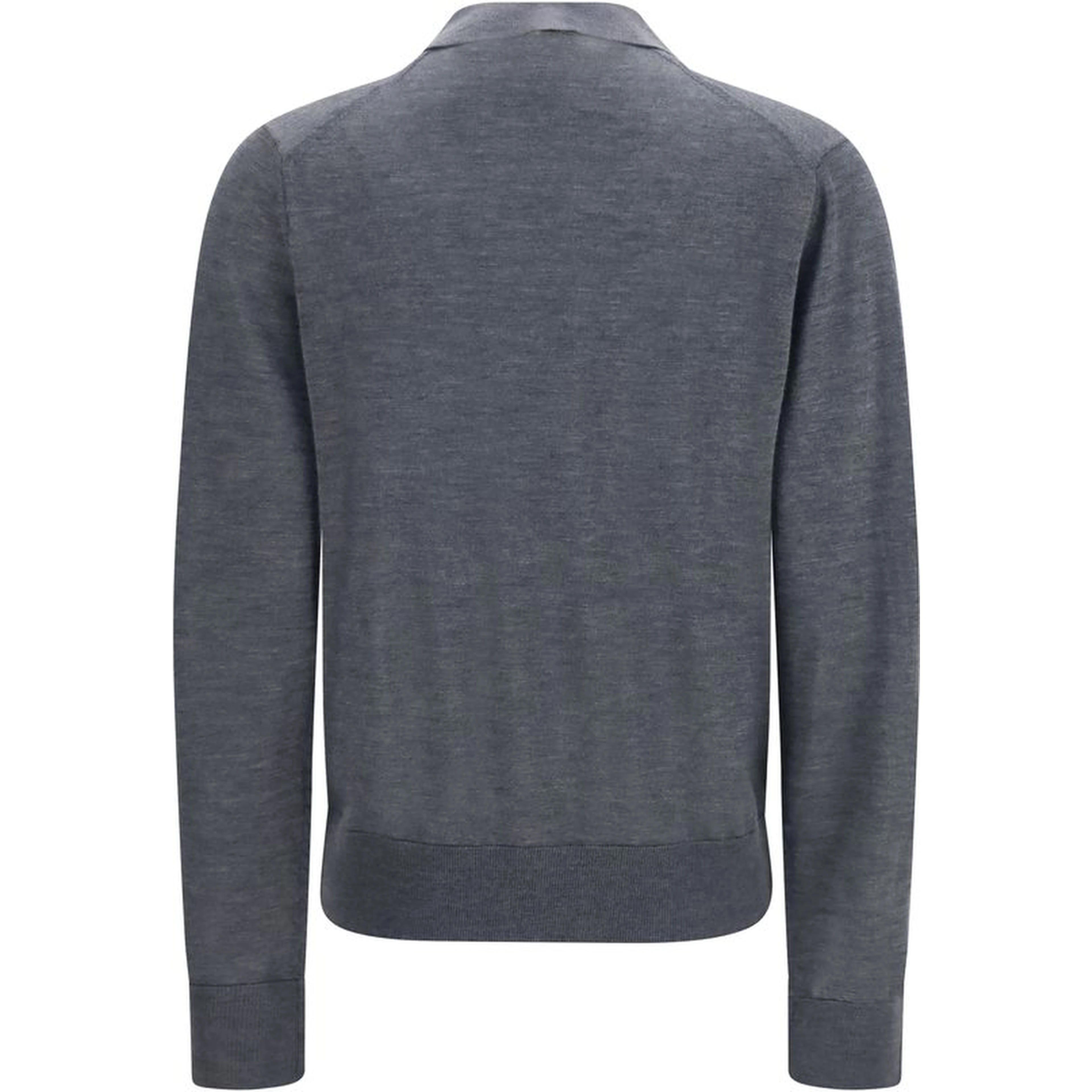 Gray Cashmere Polo Shirt