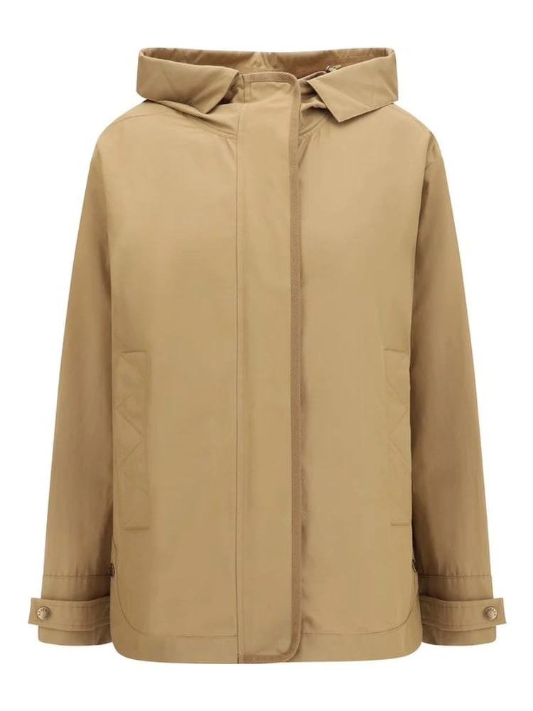 Beige Polyamide Shell Jacket