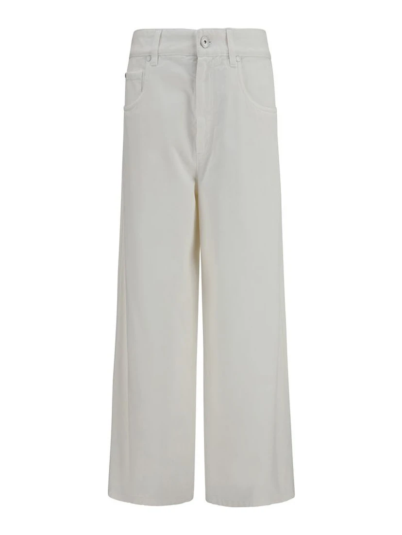 Beige Cotton Jeans Denim