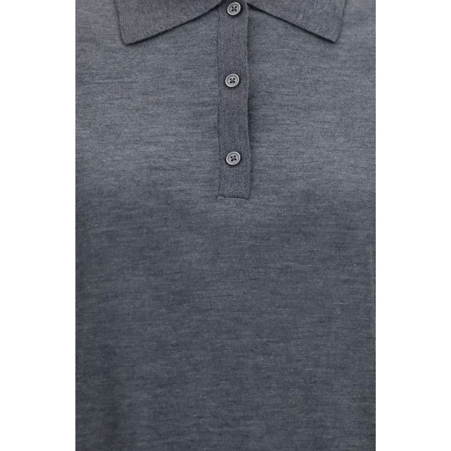 Gray Cashmere Polo Shirt