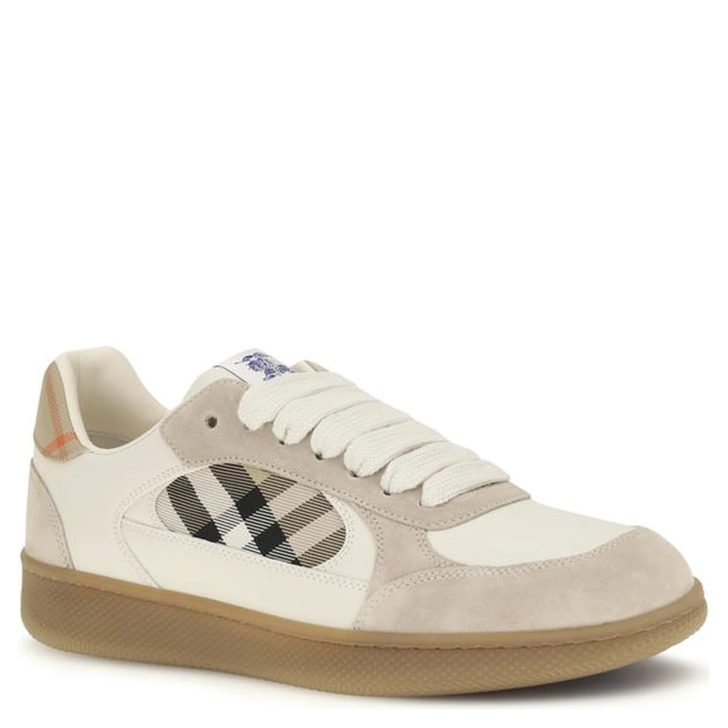 Beige Calf Leather Bos Taurus Low Top Sneakers