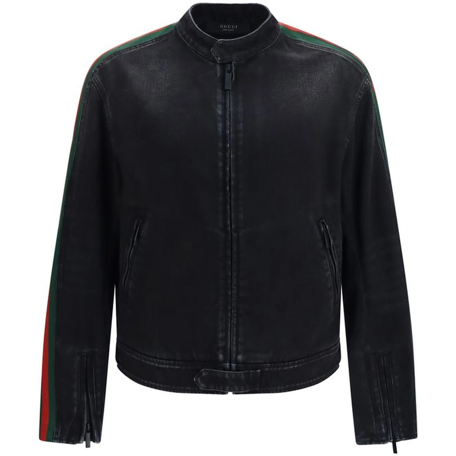 Black Cotton Biker Jacket