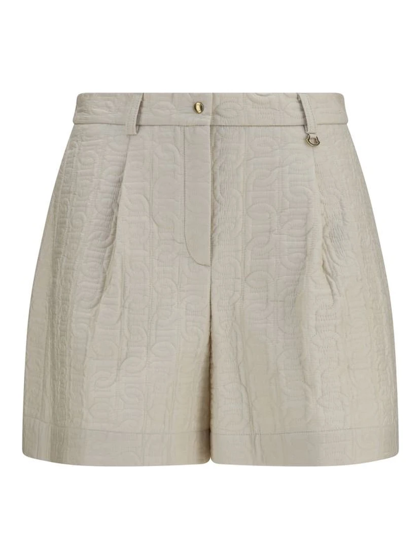 Beige Polyamide Bermuda Shorts