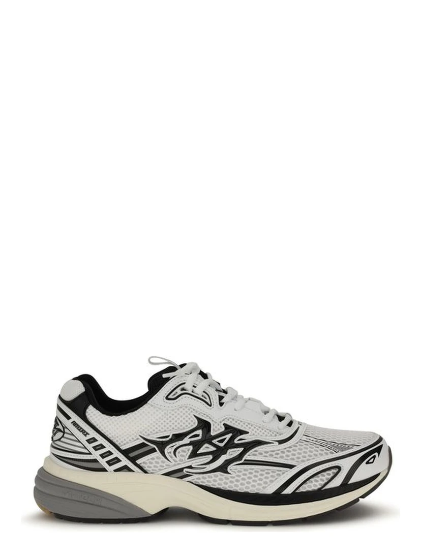 White Calf Leather Bos Taurus Athletic Sneakers